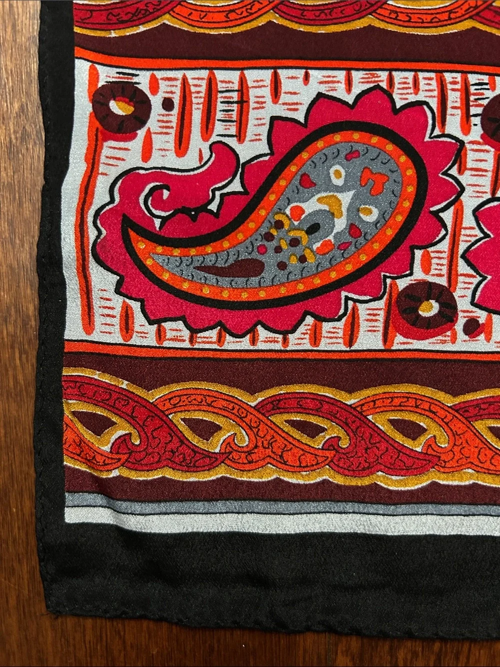 Morgan Taylor 100% Silk Paisley Print Scarf, Multicolored